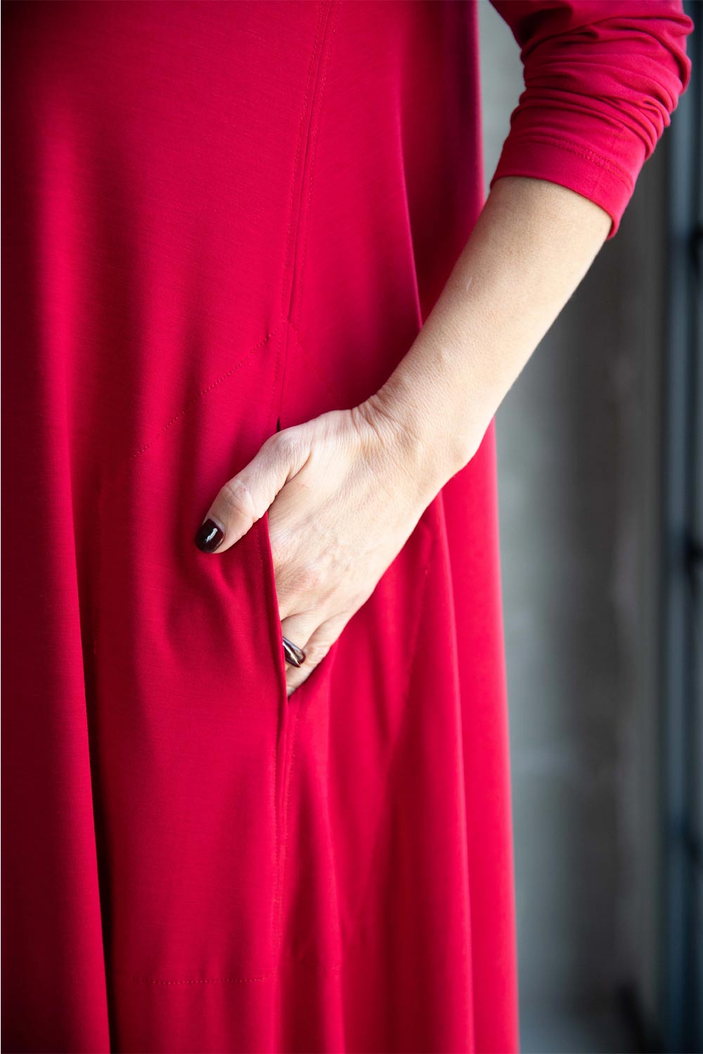 vestido viscosa con bolsillos
