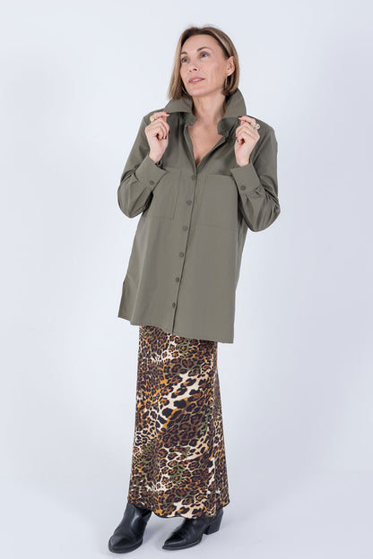 Falda larga animal print. Colección otoño invierno 24/25 MONICA LENDINEZ