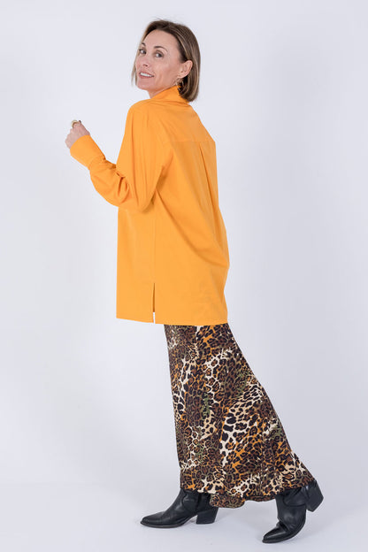 Falda larga animal print. Colección otoño invierno 24/25 MONICA LENDINEZ