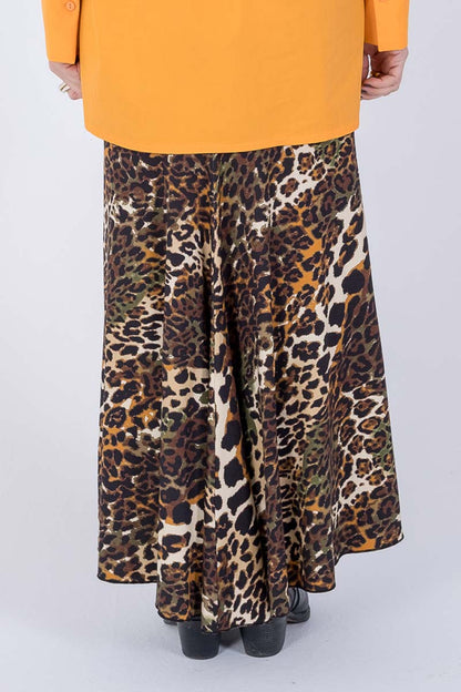 Falda larga animal print. Colección otoño invierno 24/25 MONICA LENDINEZ